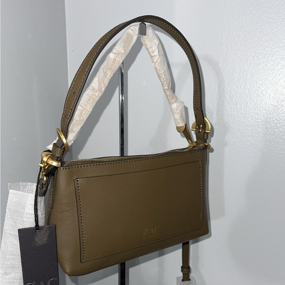 ZAC POSEN Posen Zip Top Convertible Crossbody 100% Leather Bag AUTHENTIC NEW - Picture 8 of 10